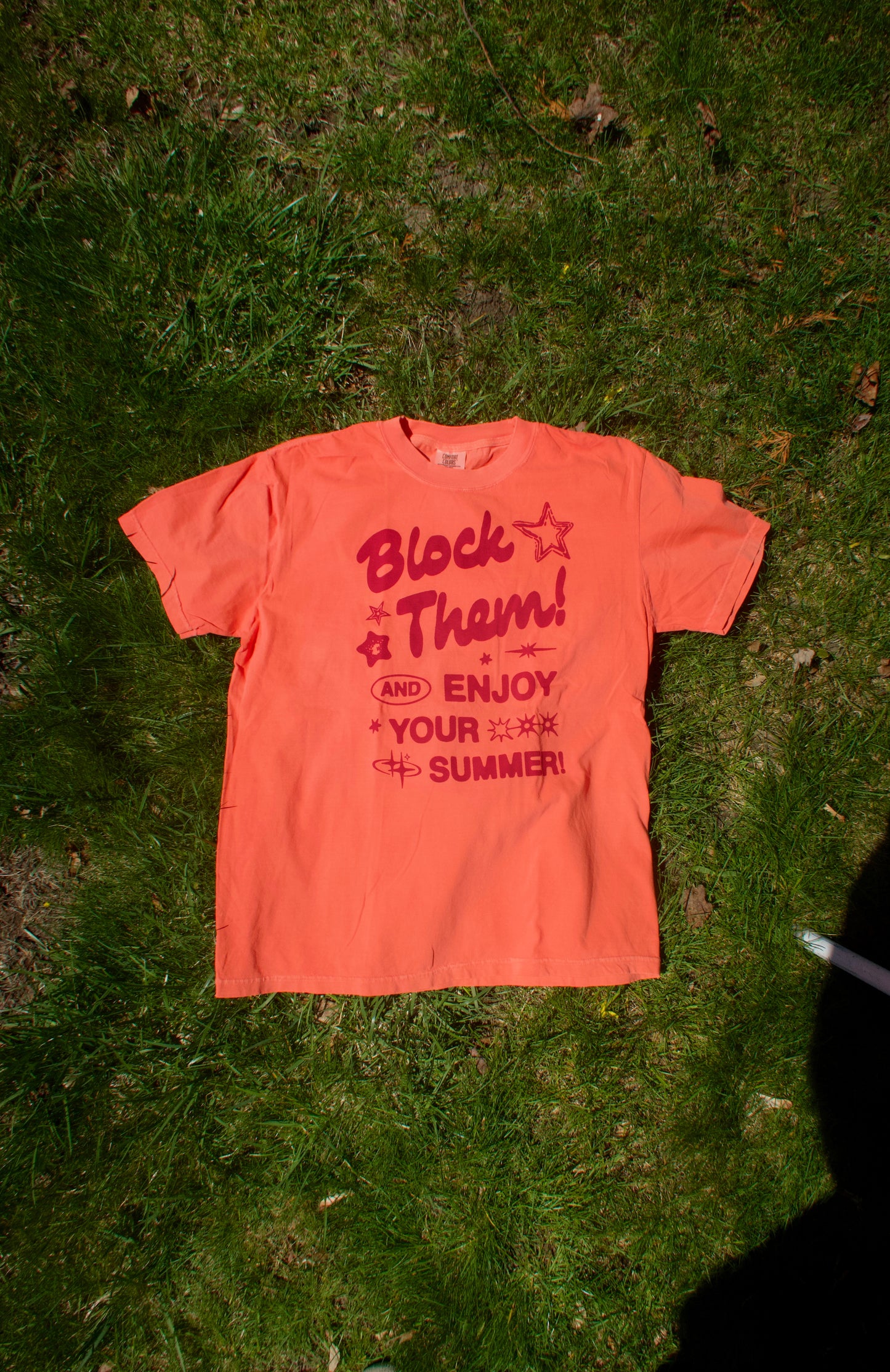 Block Them Shirt in Salmon