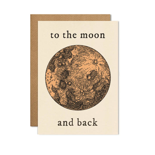 Moon and Back Greeting Card