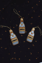 Load image into Gallery viewer, Champagne Bubbles Bottle Cotton Ornament
