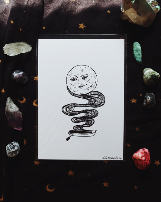 mama moon mini print