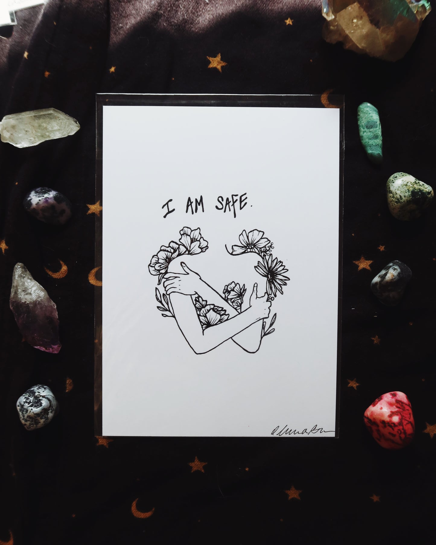 I am safe mini print