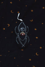 Load image into Gallery viewer, Hourglass Spider Cotton + Lavender Filled Ornament
