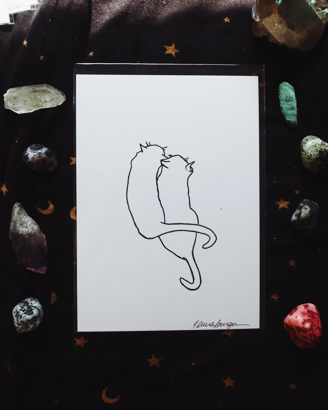 cat lover mini print