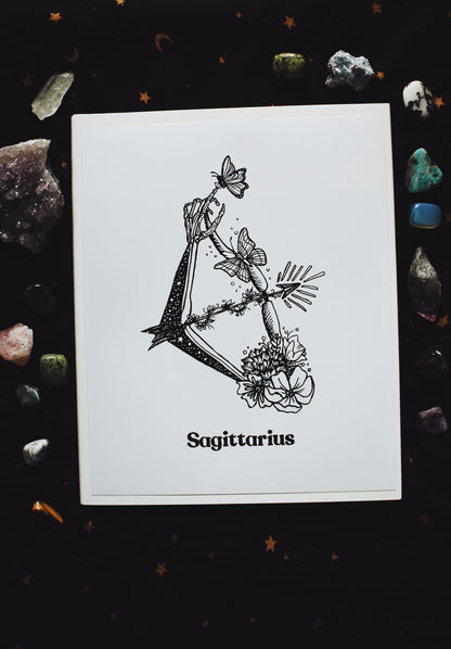 The Sagittarius Zodiac Print