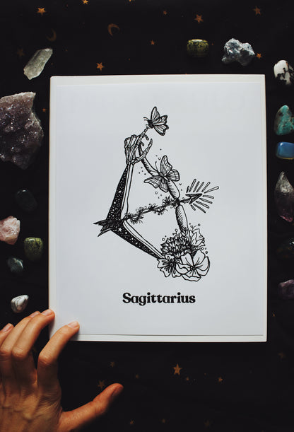 The Sagittarius Zodiac Print