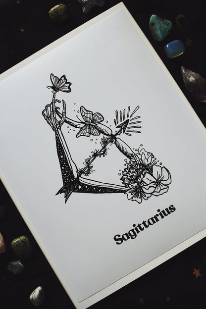 The Sagittarius Zodiac Print