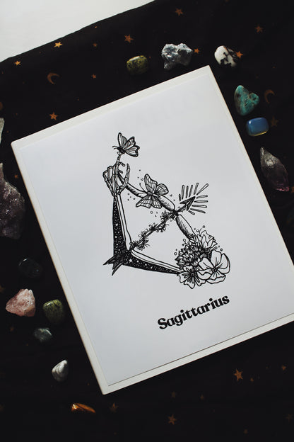 The Sagittarius Zodiac Print