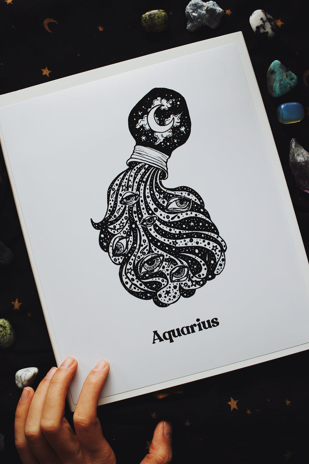 The Aquarius Zodiac Print