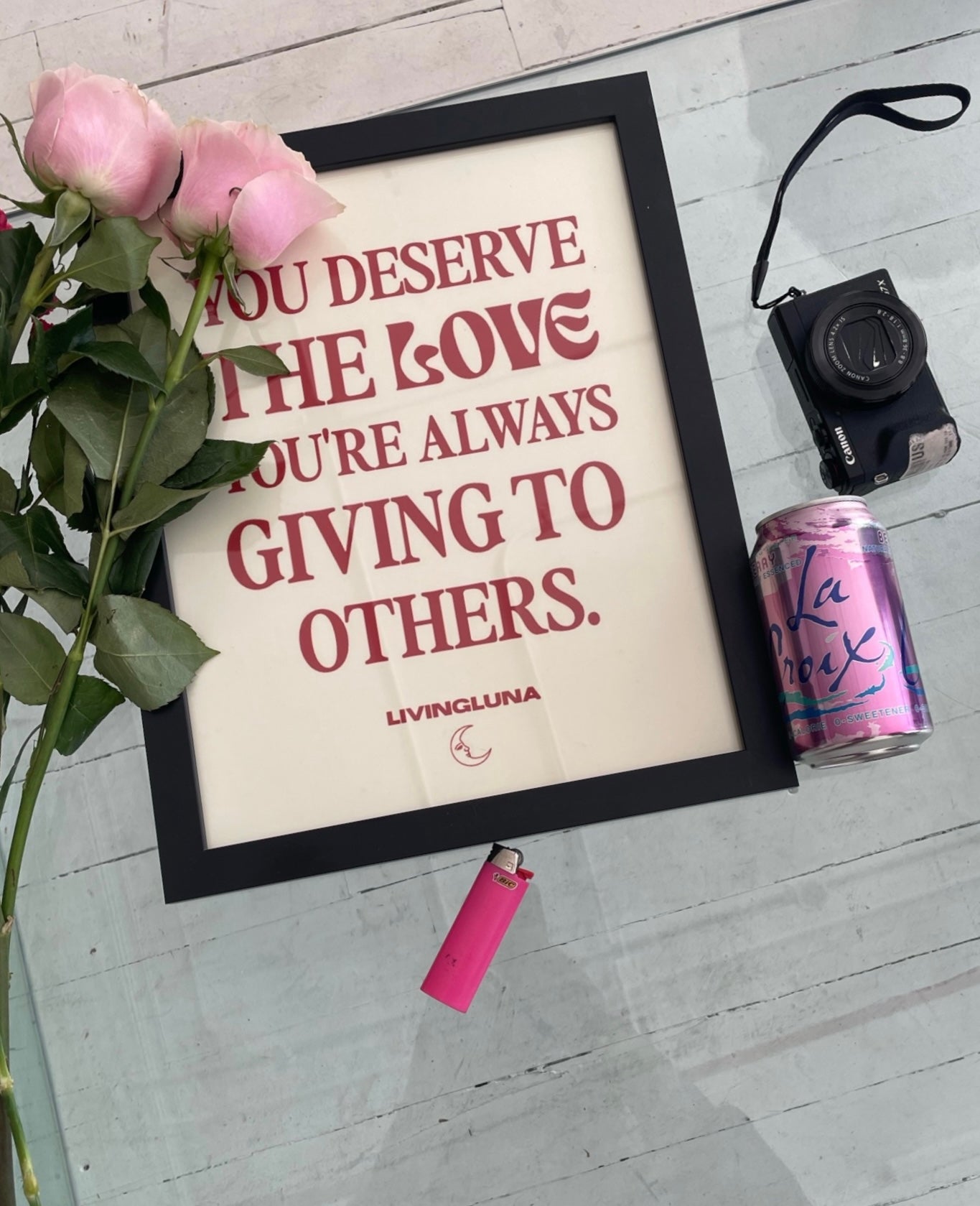 You Deserve All The Love Fine Art Poster in Cream