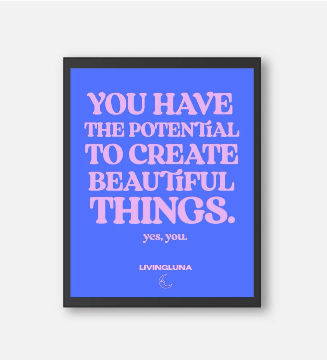 Beautiful Things Poster in Blue