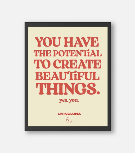 Beautiful Things Poster in Cream