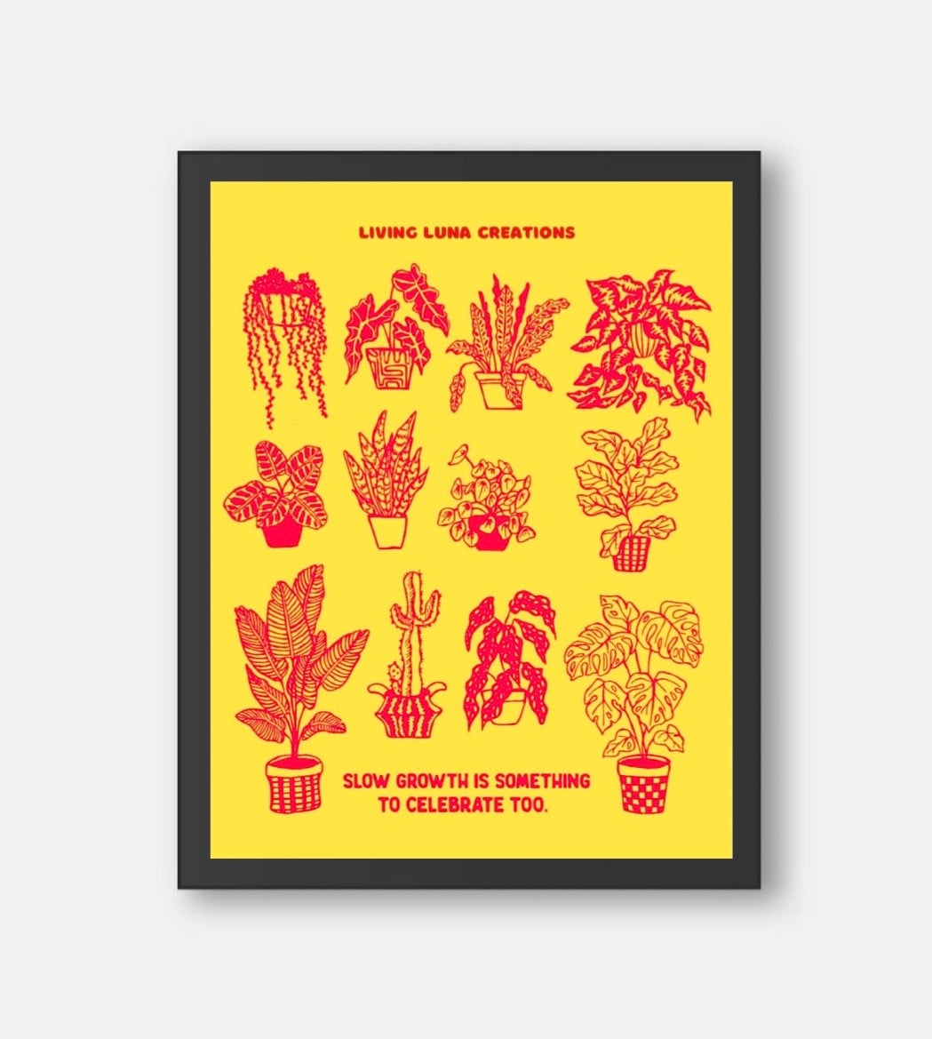 Slow Growth Poster in Yellow