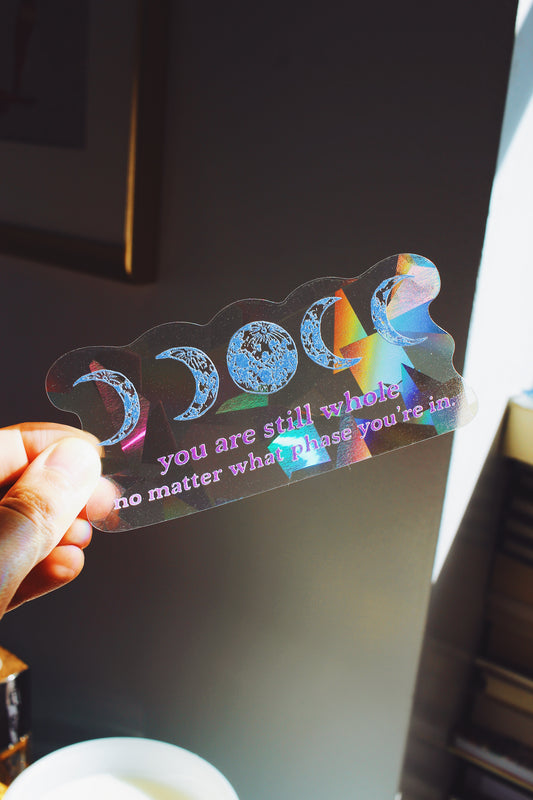 Moon Phases Suncatcher Window Decal / Rainbow Maker