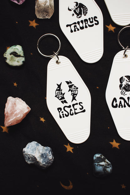 Pisces Zodiac Sign Keychain