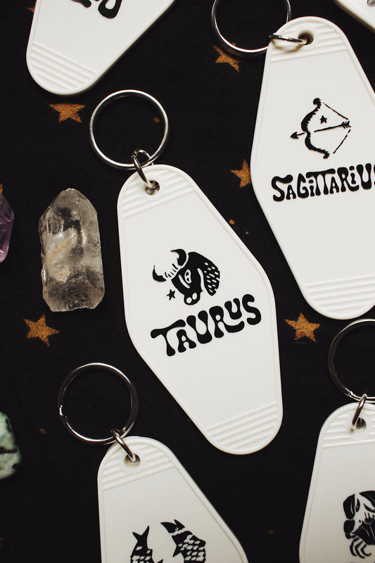 Taurus Zodiac Sign Keychain