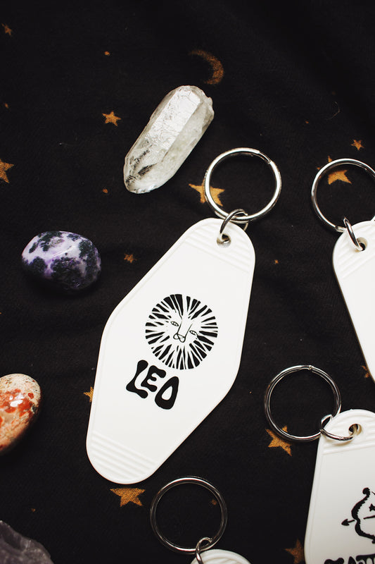 Leo Zodiac Sign Keychain