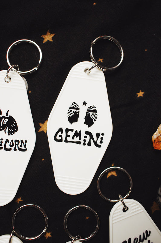 Gemini Zodiac Sign Keychain