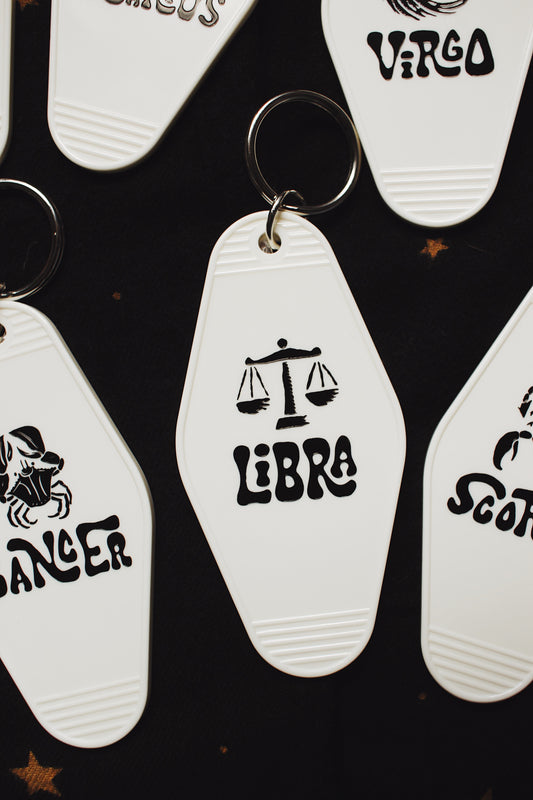 Libra Zodiac Sign Keychain