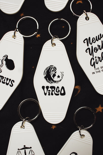 Virgo Zodiac Sign Keychain