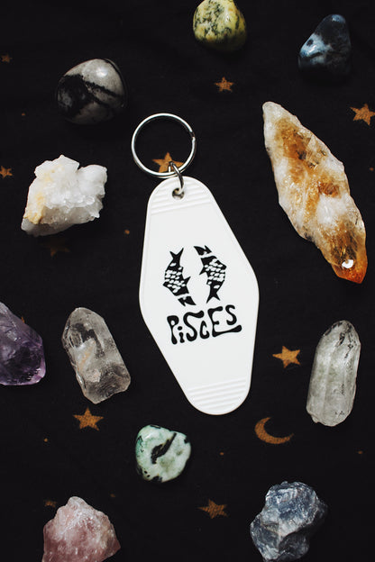 Pisces Zodiac Sign Keychain