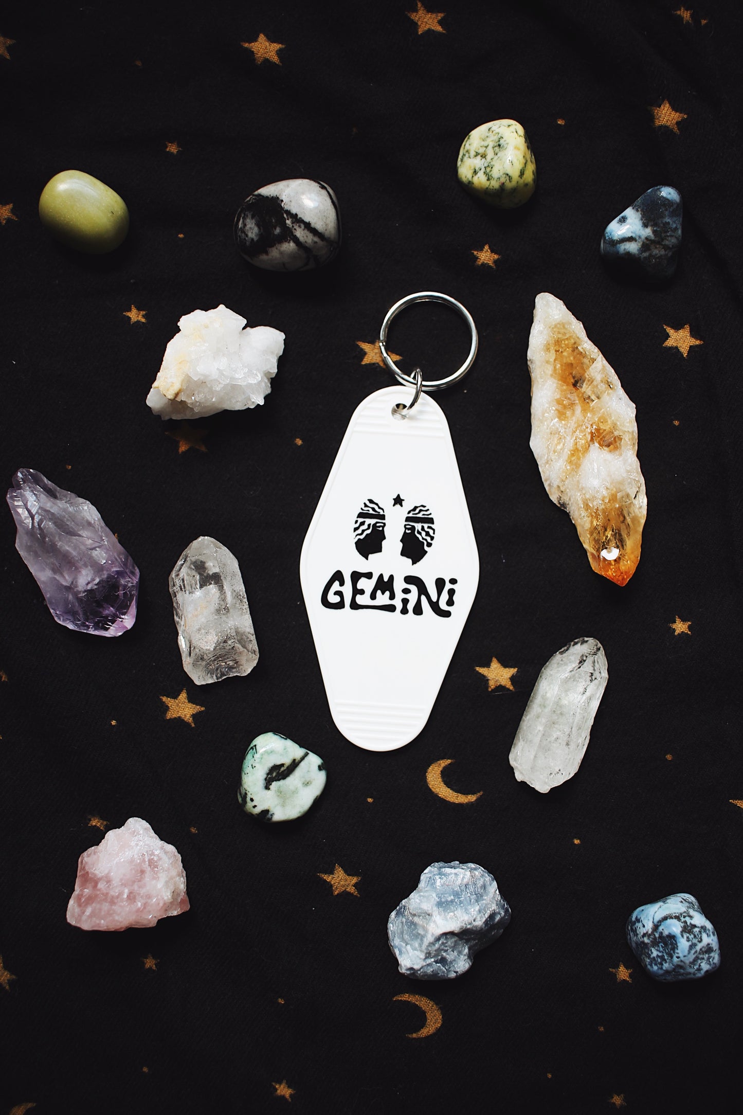 Gemini Zodiac Sign Keychain