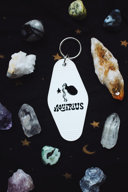 Aquarius Zodiac Sign Keychain