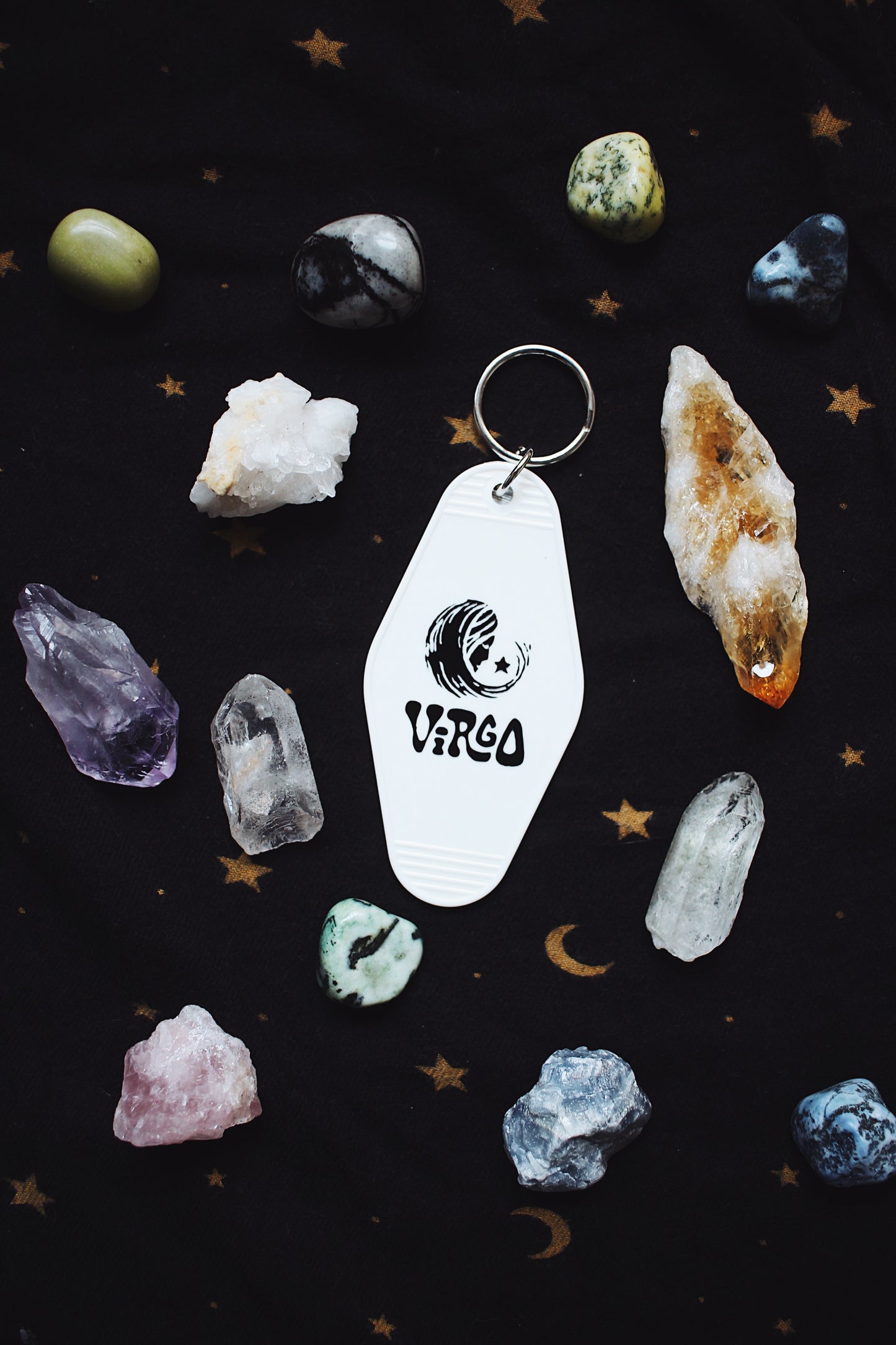 Virgo Zodiac Sign Keychain