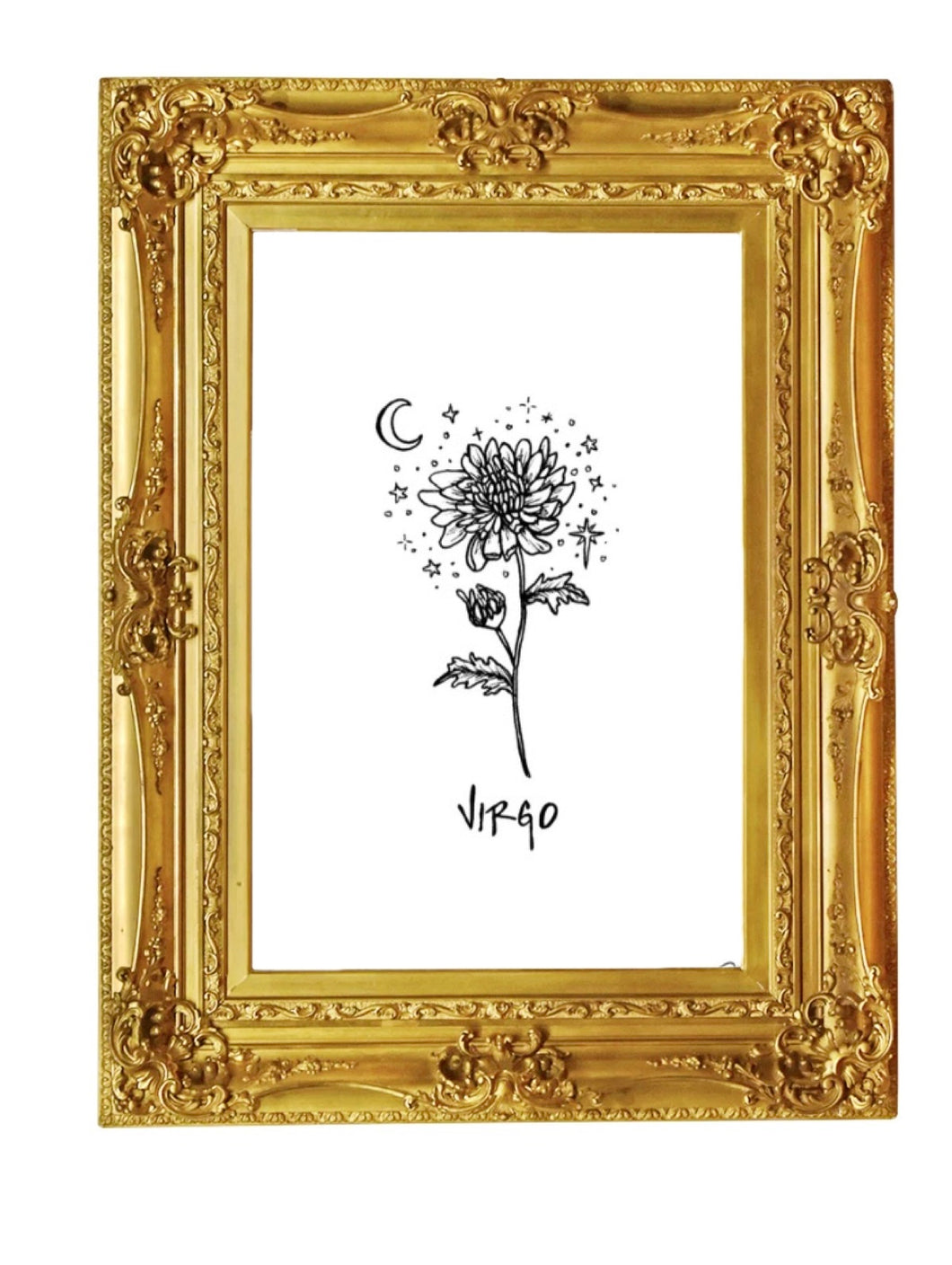 Virgo Flower Print