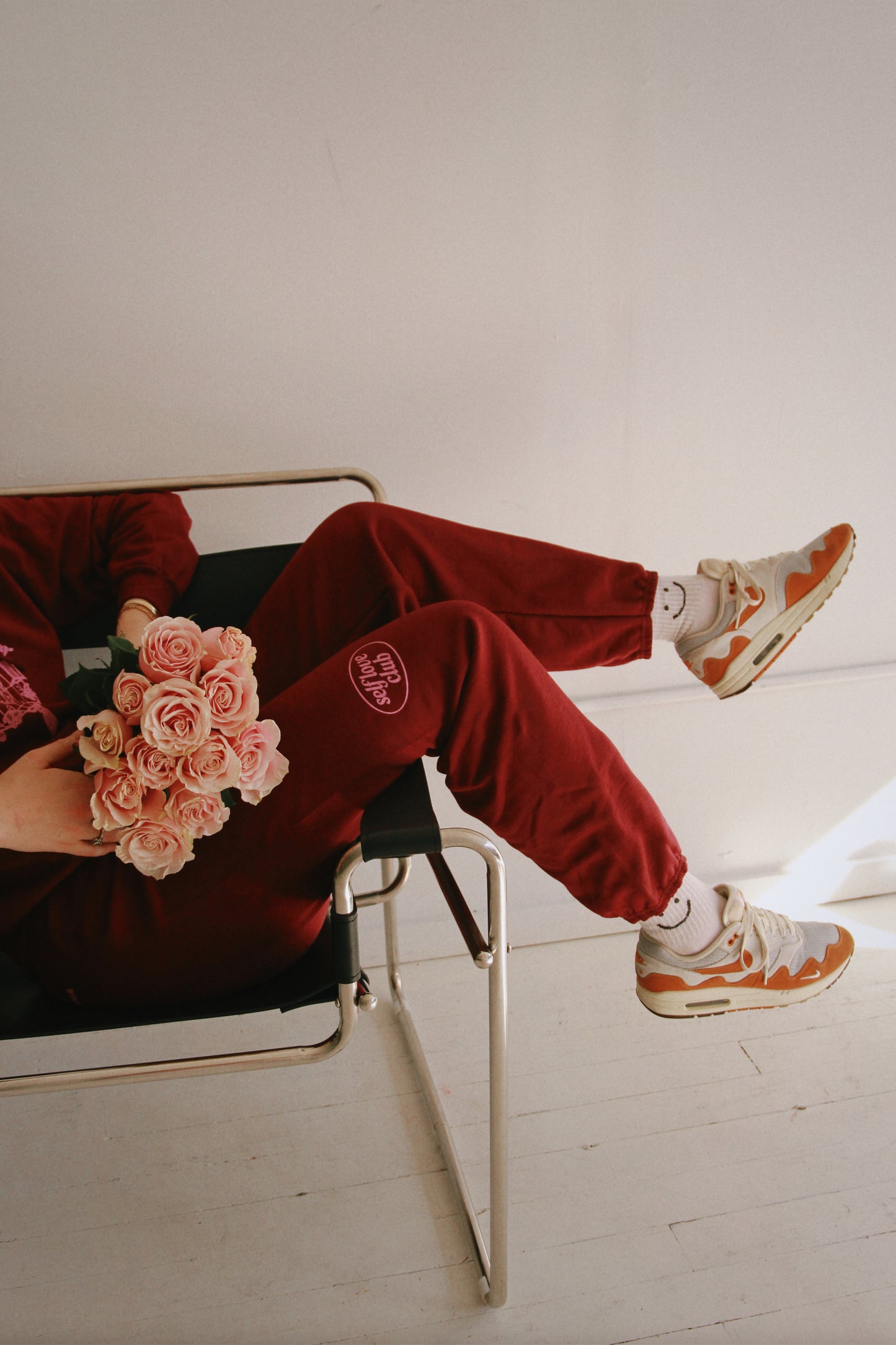 Self Love Sweatpants in Maroon