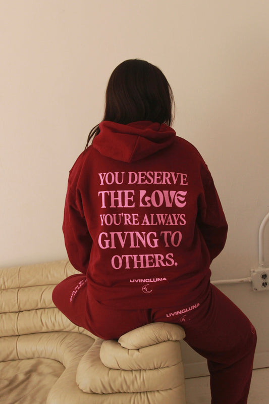 Self Love Hoodie in Maroon