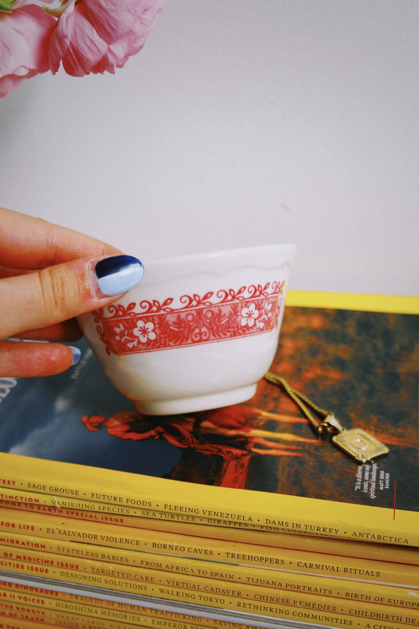 Small Floral Pink Dish