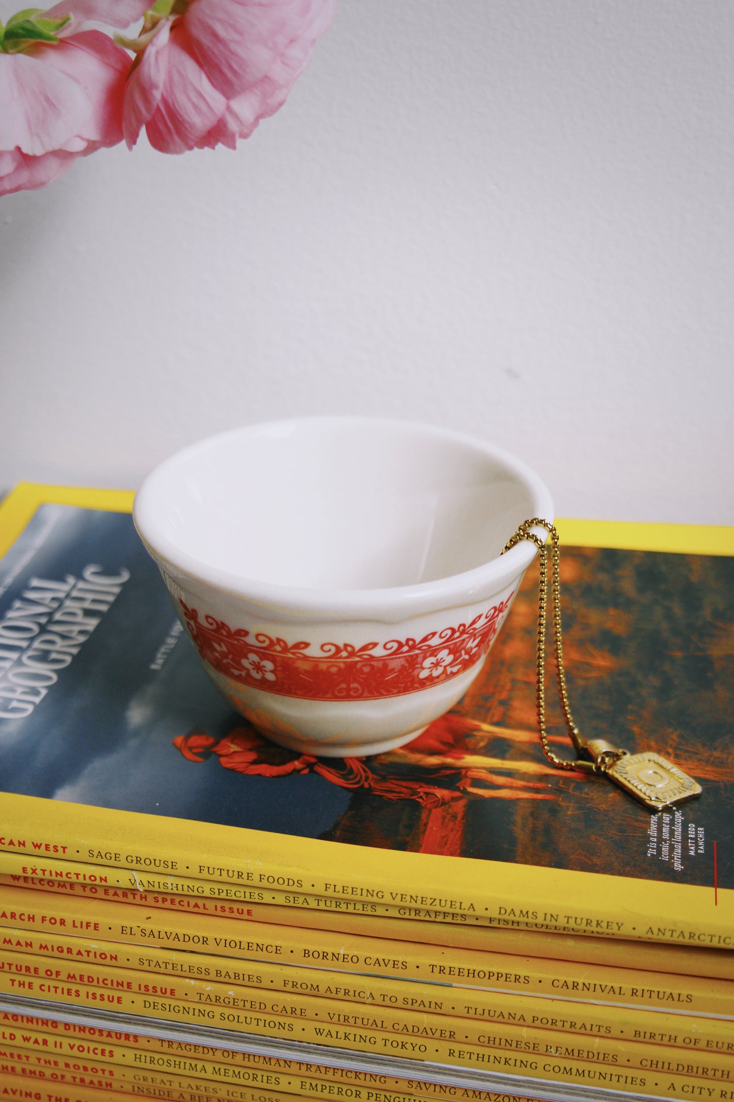 Small Floral Pink Dish