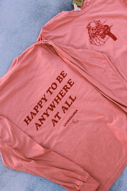 Happy to Be Anywhere At All Long Sleeve in Orange